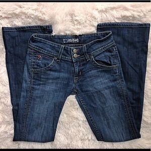 Hudson Medium wash low rise bootcut jeans